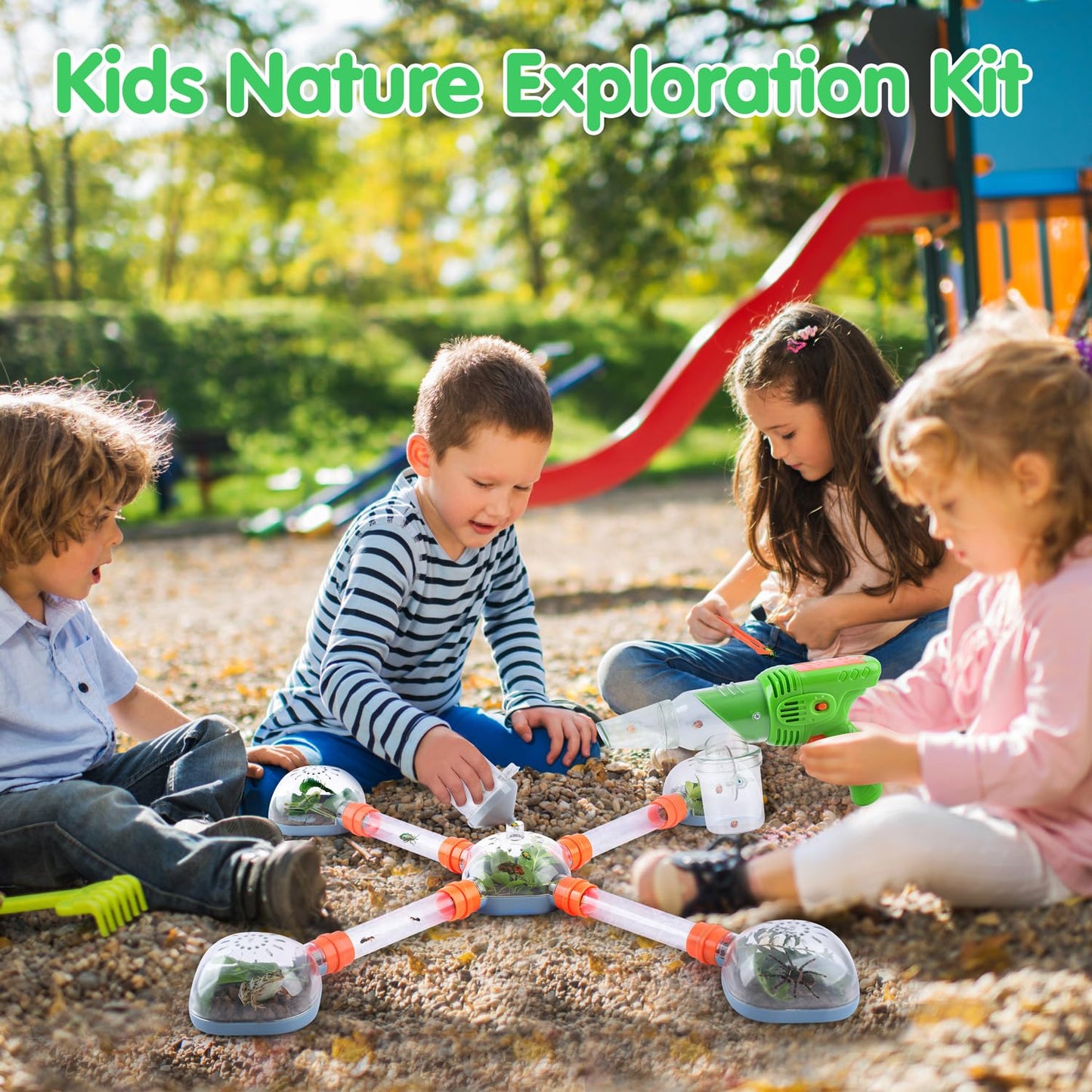 Bug Catcher Kit for Kids, Bugs Toys for Kids 3-5, Bug Vacuum Catching Kit, Critter Keeper Habitat, Insect Collection Terrarium, Summer Outside Toys for Toddlers 1-3 4 5 6 7 8+ Boys Gift