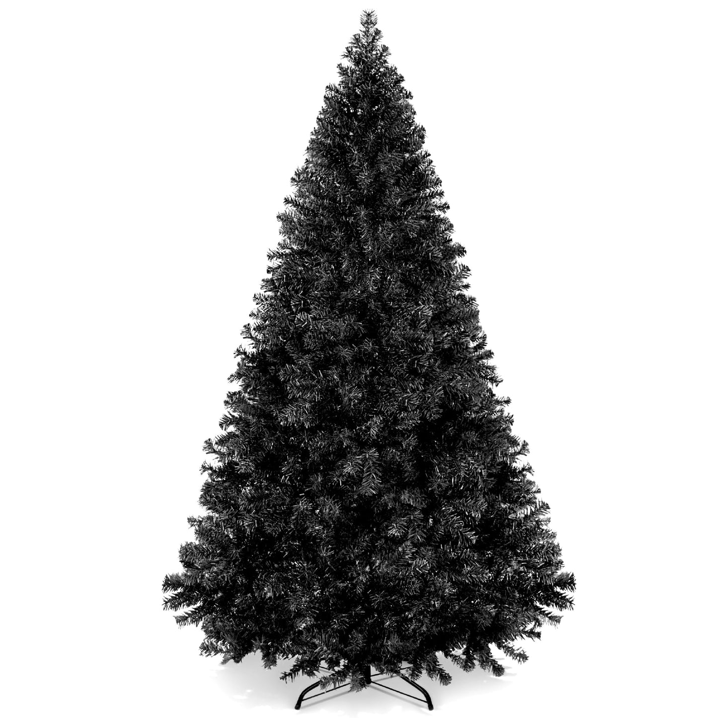 Best Choice Products 6ft Artificial Full Black Christmas Tree Seasonal Holiday Decoration for Home, Office, Party Decoration w/ 947 PVC Branch Tips, Metal Hinges, Foldable Base
