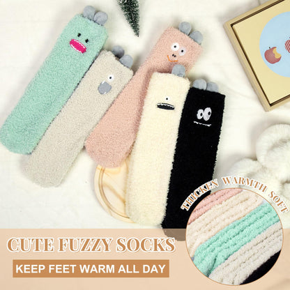 iCamter 5 Pairs Womens Fluffy Fuzzy Socks Cute Warm Winter Slipper Cozy Socks for Women