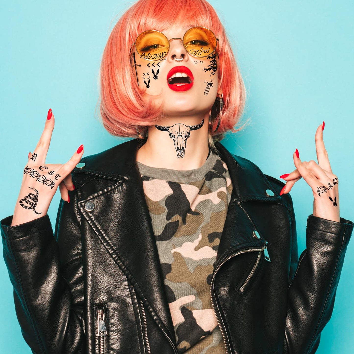 Halloween Temporary Face Tattoos, Fake Tattoo Stickers