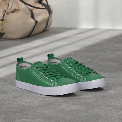 Canvas Shoes for Women Casual Low Top Sneakers Fashion Womens Tennis Shoes with Extra Laces, Emerald Green, Size 9