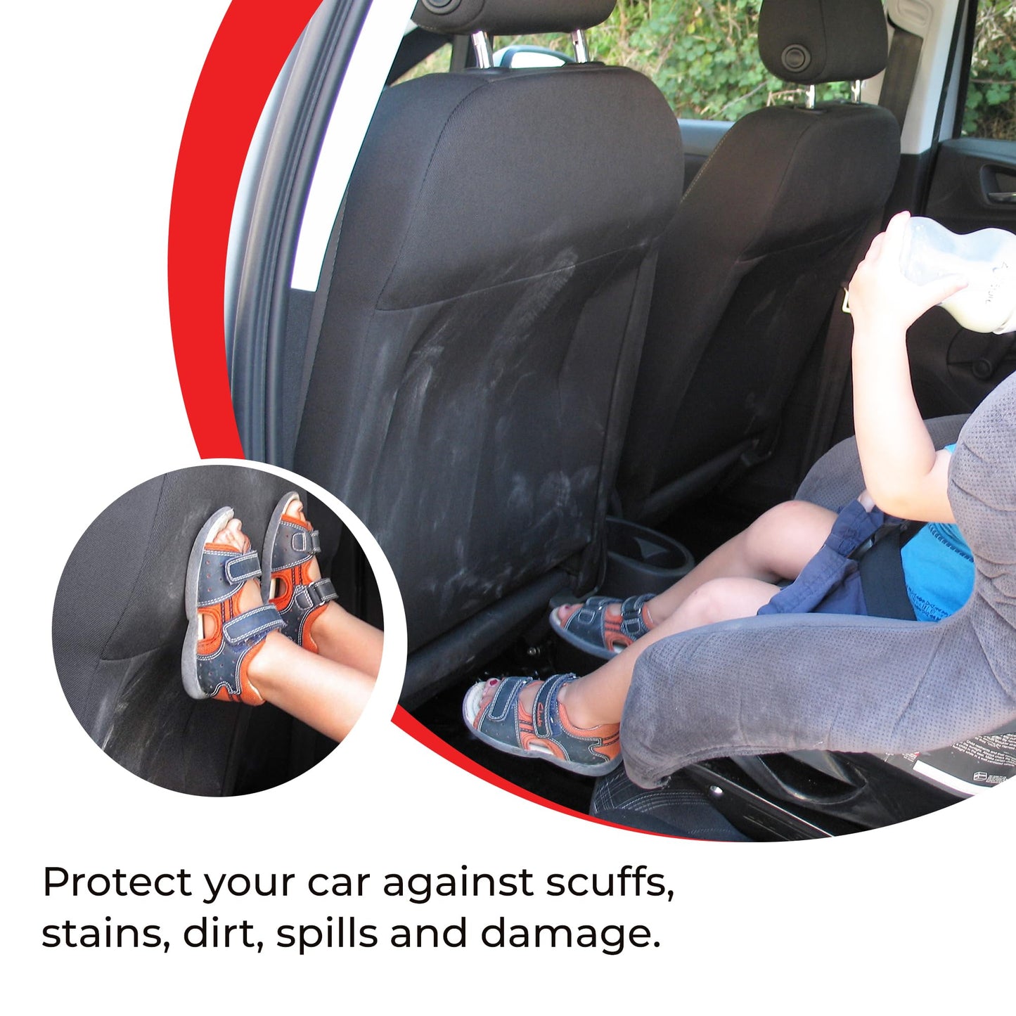 Royal Rascals Car Seat Kick Mats Back Seat Protector (2 Pack) Durable Waterproof Back Seat Organiser for Kids, Car Travel Accessories with Pockets & Storage, Road Trip Essentials, Easy to Install