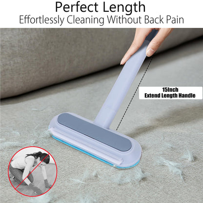 HappyLong Pet Hair Remover for Furniture, Reusable, Washable Lint Brush for Dog and Cat Hair - 17.3Inch Extendable, Gentle on Couches, Carpets, Clothes, Bedding