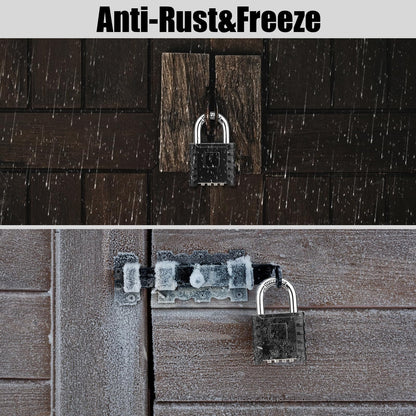 Diyife Heavy Duty Combination Padlock, Large Outdoor Padlock [One-Touch Unlocking] High Security Weatherproof, Design of Hidden Password Suitable for Locker, Home, School, Garage, Gate, Garden