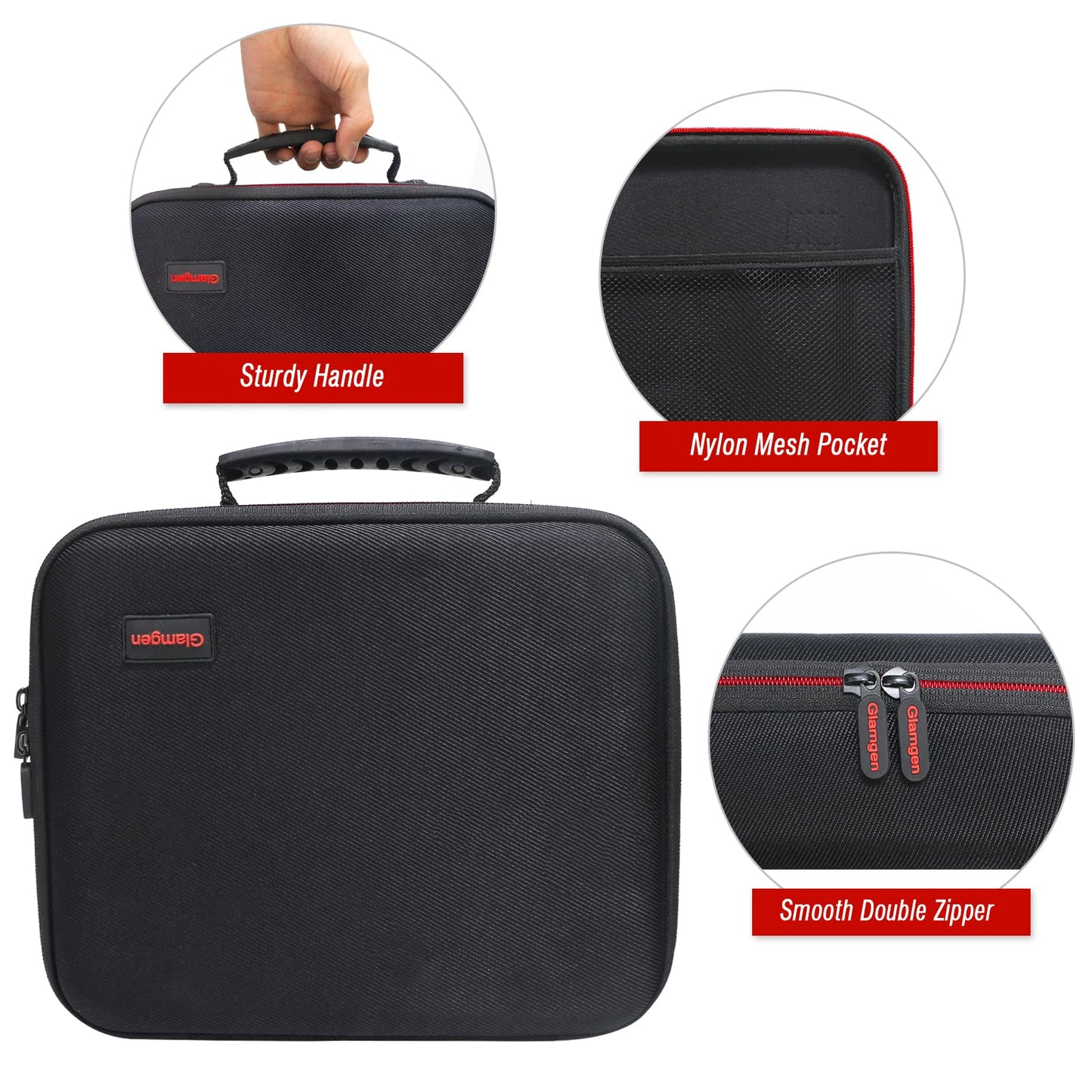 Glamgen Battery case organizer with Tester (BT168), Battery Storage case Holds 126 Batteries Various Sizes AAA AA C D 9V Lithium 3V, Batteries Holder Organizer