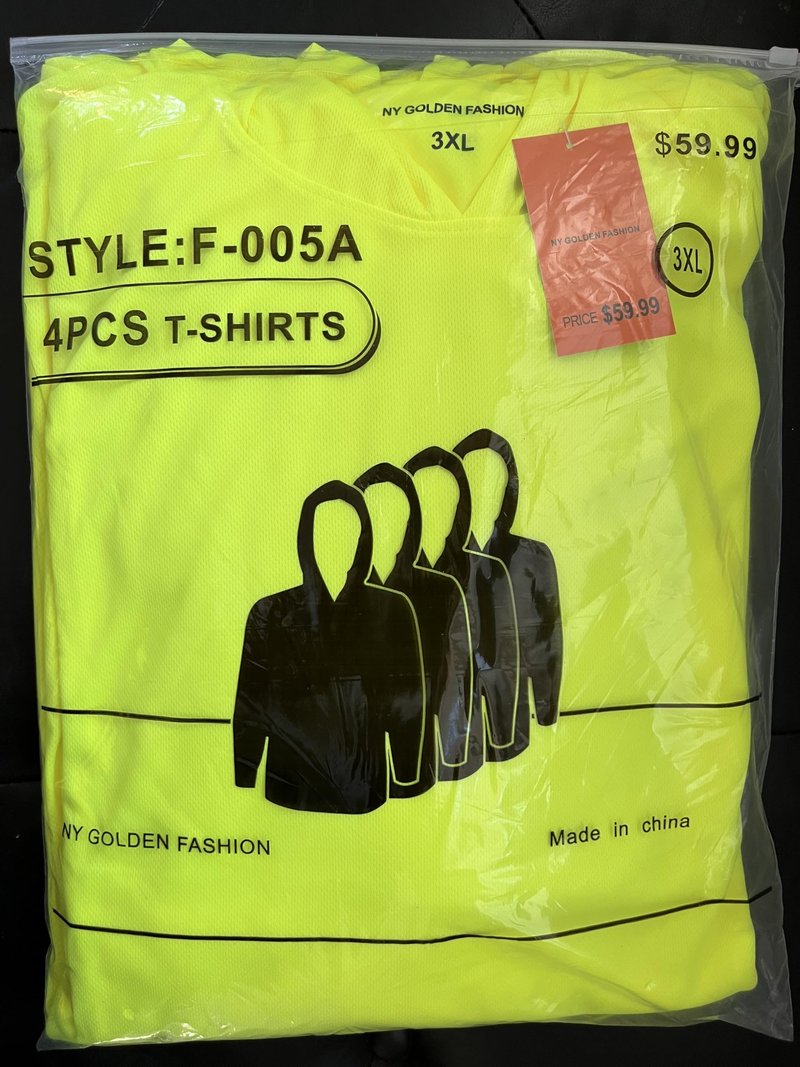 Men UPF 50+ Sun Protection Breathable T Shirt Long Sleeve Fishing Workout T-Shirts with Hood (as1, Alpha, l, Regular, Regular, 4Pcs Neon Yellow)