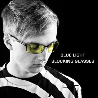 GUNNAR - Premium Gaming and Computer Glasses - Blocks 65% Blue Light - Vayper, Onyx, Amber Tint