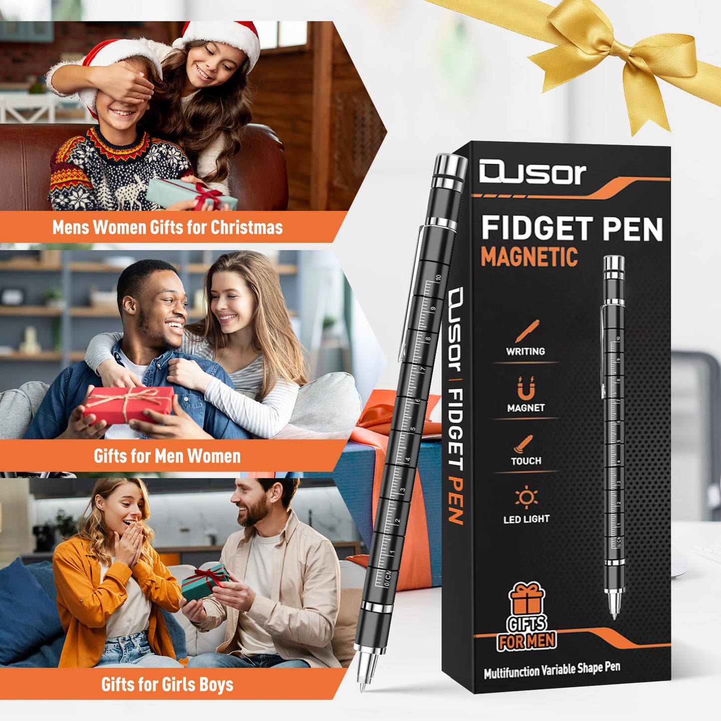 Dusor Gifts for Men, Magnetic Fidget Pen, Birthday Gifts for Men Women, Stocking Fillers for Men Kids, Mens Gifts for Christmas, Secret Santa Gifts, Dad Gifts for Him, Gifts for Teenage Girls Boys