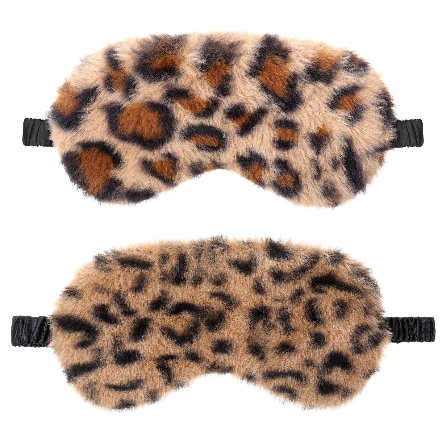 2 Pack Plush Sleeping Eye Mask Soft Plush Eye Mask Fuffy Eye Cover Comfortable Sleep Mask Blindfold Rainbow Faux Fur Eye Shade for Women, Men and Kids Travel Nap Sleeping 565488_2_3pL1H9vJ3