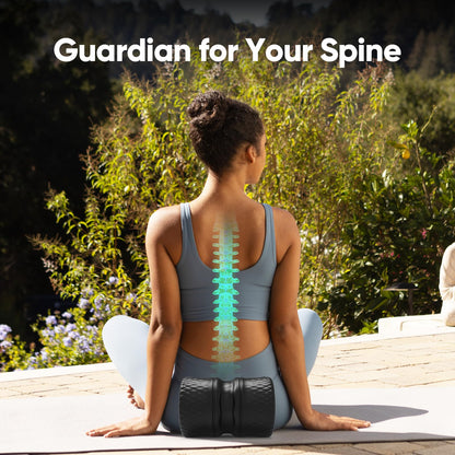 FitBeast Back Roller - Deep Tissue Massage Wheel, Yoga Wheel & Back Stretcher for Pain Relief (6'', Blue)