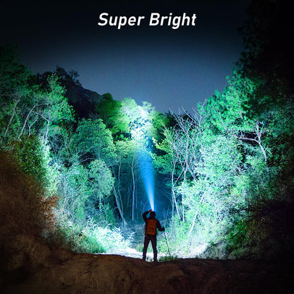 Blukar Head Torch Rechargeable, 2000L Super Bright LED Headlamp Headlight with Sensor Control, 6 Light Modes, IPX5 Waterproof, 30 Hrs Runtime for Power Cuts, Emergency, Running, Hiking etc.