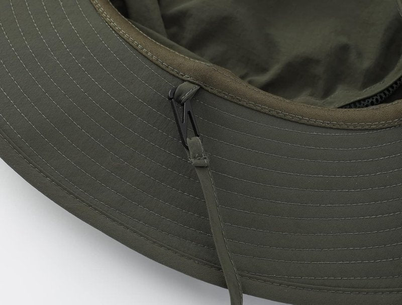 UPF50+ Men's Sun Hat - Wide Brim UV Protection Fishing Cap | Breathable Mesh Gardening Bucket Hat