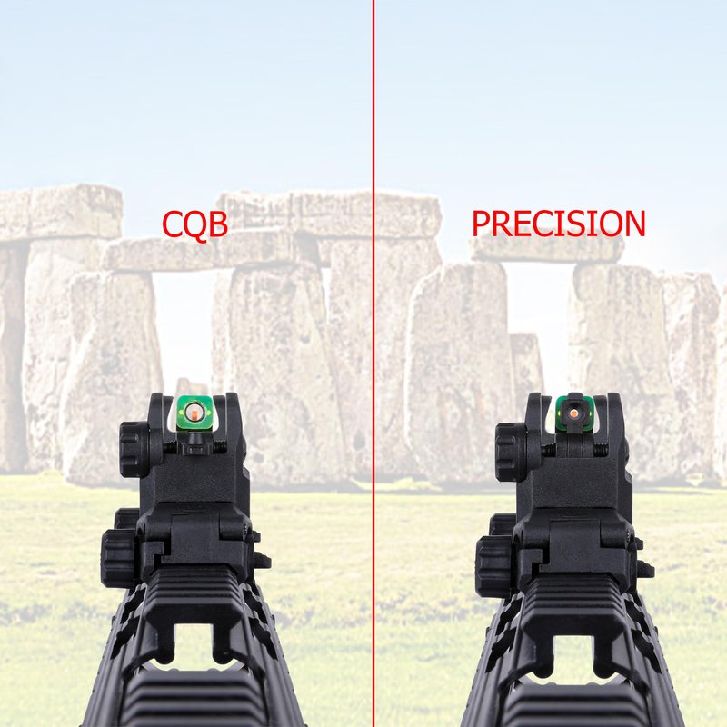 Fiber Optic Sights,Flip Up Front and Rear Backup Sights