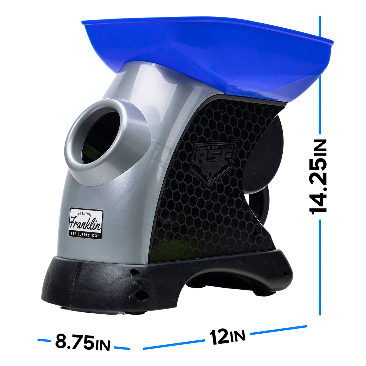 Franklin Pet Supply Co. Ready Set Fetch Automatic Tennis Ball Launcher Dog Toy - Electronic Thrower for Fetch + Playtime - Launches up to 40 Feet - Official Size