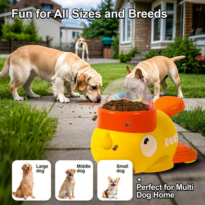 Fanosy Dog Interactive Treat Dispenser Toy, Food Puzzle Slow Feeder, 2-in-1 Durable Cute Duck Shaped Design for Small Medium Dogs and Cats, Interactive IQ Training Reduces Bloating