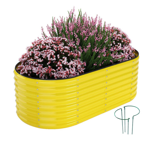 Galvanized Metal Planter Raised Garden Bed Kit for Gardening Outdoor，6x3x2ft Planter Grow Garden Box Raised Flower Bed，Long Vegetable Clearance Herb Raised Garden Beds For Container Gardening