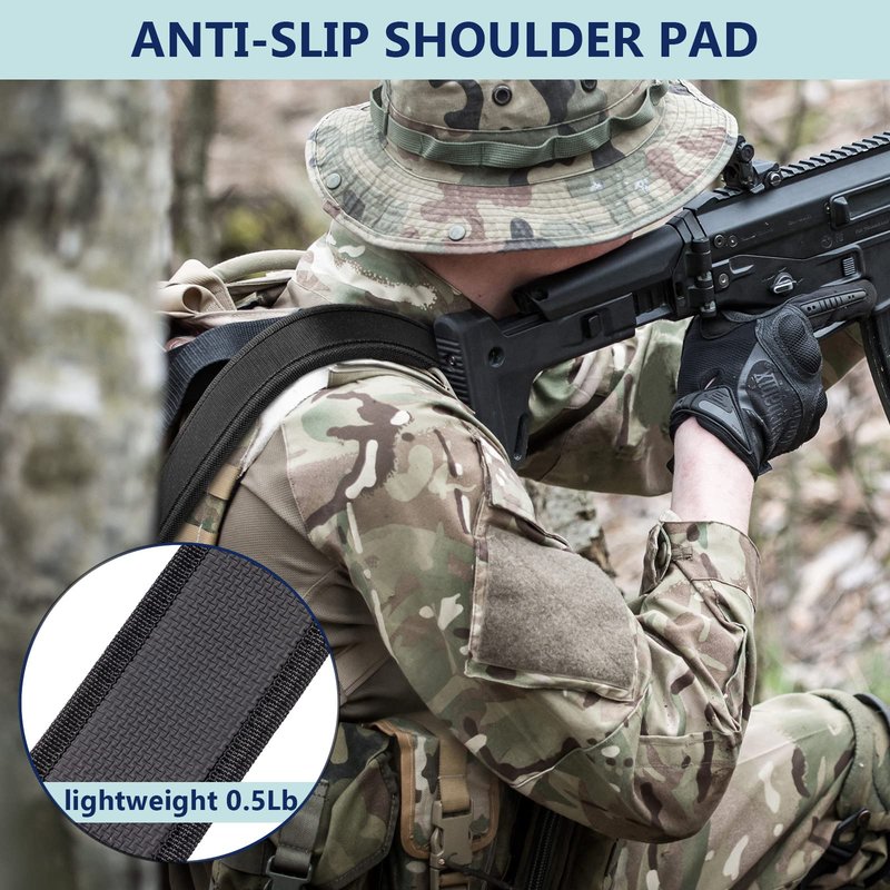 EZshoot Sling with Swivels, Comfortable Neoprene Padded, Length Adjustable Sling for Outdoors Black