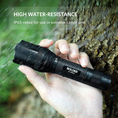 Anker Rechargeable Bolder LC90 LED Flashlight, Pocket-Sized Torch with Super Bright 900 Lumens CREE LED, IPX5 Water-Resistant, Zoomable, 5 Light Modes
