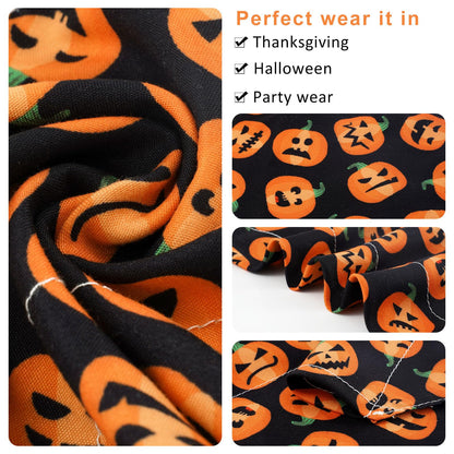 E-Clover Halloween Dog Collar - Pumpkin Dog Collar Bandana & Matching Scrunchie Adjustable Dog Collars Girl Boy for XS Small Dogs Puppy Owner Gift