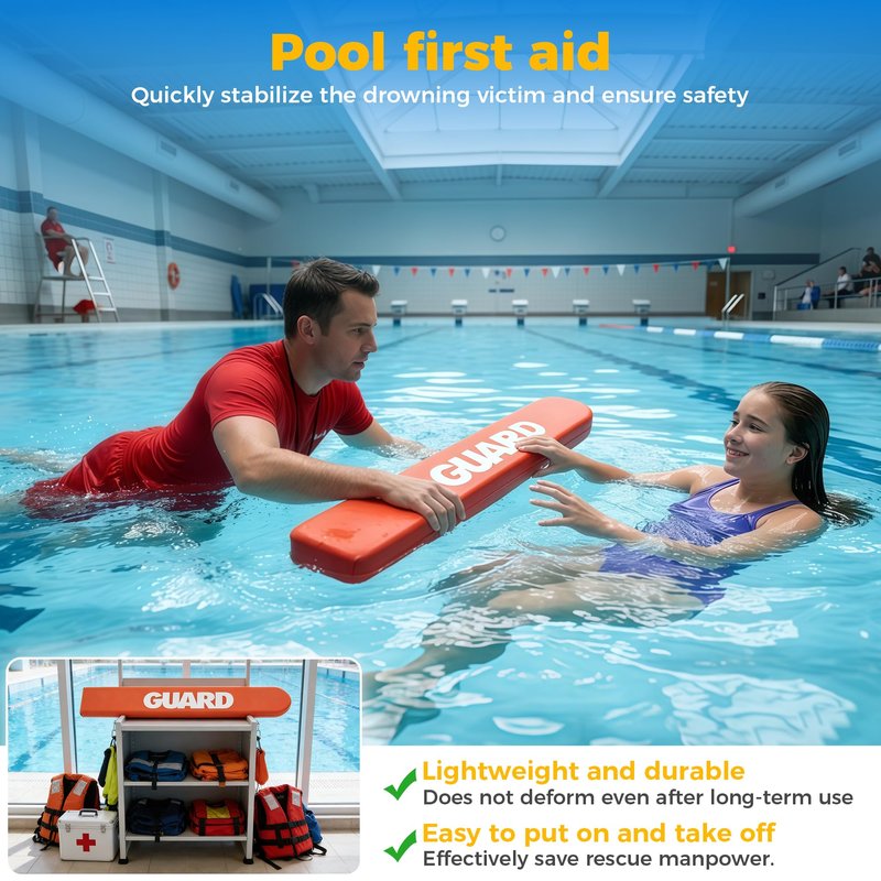 Chonway 2PCS Lifeguard Rescue Tube, 40in Adjustable Life Guard Throwable Flotation Device for Pool Safety, Life Guard Equipment for Home and Commercial Use