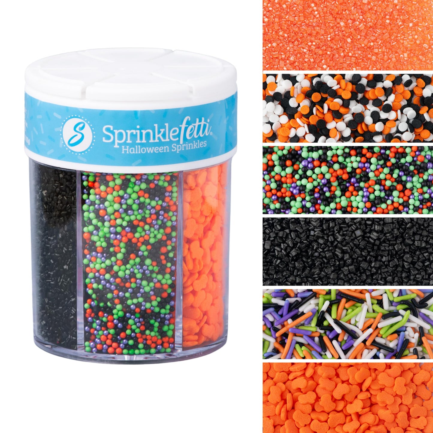 Sweets Indeed Valentines Sprinkles 6-Cell Jar | Heart Sprinkles, Red White Pink Jimmies & Sanding Sugar | Baking & Decorating | 6.45 ounces