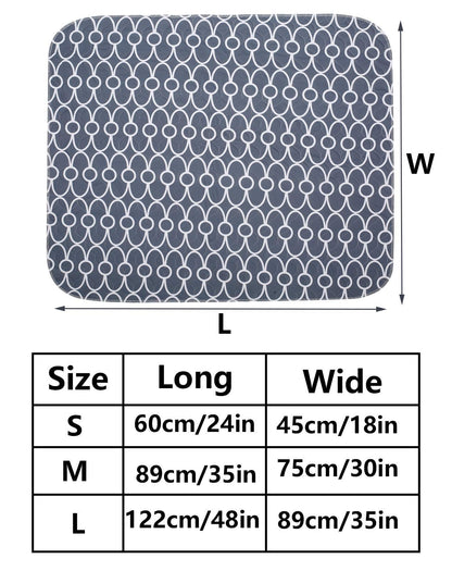 Geyecete Washable Dog Pee Pads (2pack), few Layers Design Waterproof/Soft/Super Absorbing/Anti-Slip Machine Washable, Reusable, Travel Pet Pee Pads! Puppy Training pads-Gray-M
