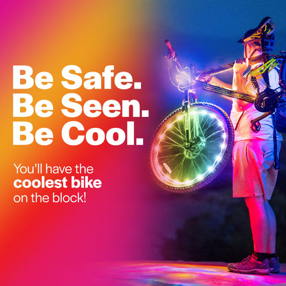 Brightz WheelBrightz (2-Pack RGB) LED Bike Wheel Lights Boys Girls Kids Bike Lights for Night Riding Bicycle Lights Accessories & Decorations for Wheels Tires & Spokes Stocking Stuffers