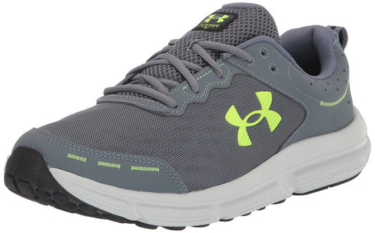 Under Armour Men's Charged Assert 10 Shoes, (101) Gravel/Gravel/Lime Surge, 13 X-Wide