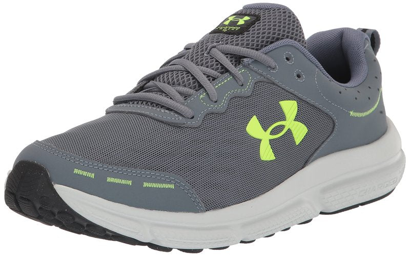 Under Armour Men's Charged Assert 10, (101) Gravel/Gravel/Lime Surge, 15, US