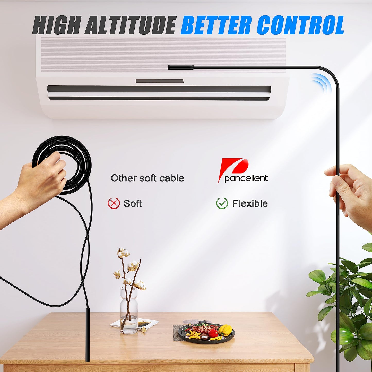 1920P Snake Inspection Borescope, Pancellent Type C Endoscope, Scope Camera with 8 LED Lights for Android and iOS Smartphone, iPhone, iPad, Samsung (16.5 FT/5M)