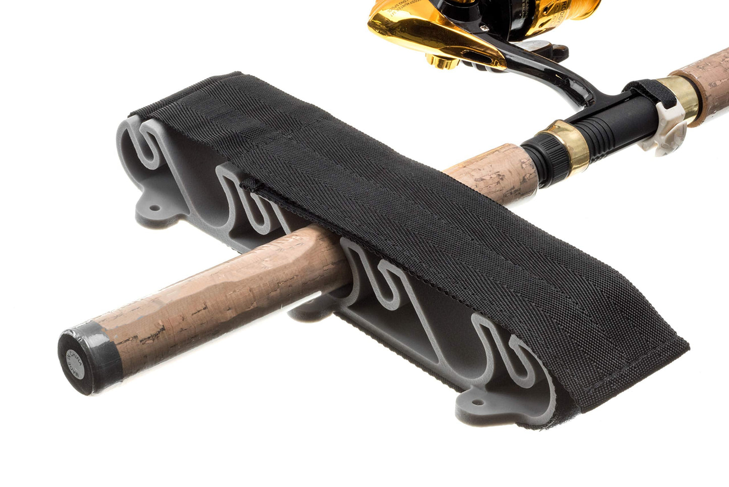 Attwood 12761-7 Vertical Mount Rod Holder, Fishing Rod Storage, Gray Plastic, Holds 4 to 6 Rods