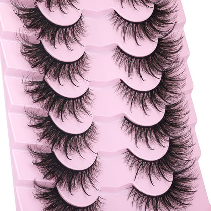 Fox Eye Lashes Wispy Faux Mink Lashes Volume Fairy Cat Eye Lashes That Look Like Extensions Spiky Fake Eyelashes Natural Look