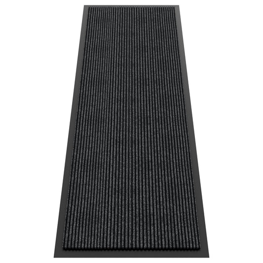 HOMEK Front Door Mat, 10' x 3' Commercial Floor Mat, Heavy Duty Welcome Mat, Rubber Backing Non Slip Doormat for Entryway, Grey