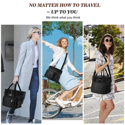 BAGNN Lunch Box & Lunch Bag for Men Women, Large Insulated Adult Lunch Box, Leakproof Cooler Lunchbox with Bottle Opener for Work Picnic Beach, 16L, Black