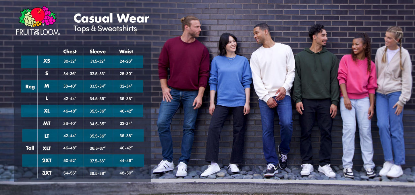 Fruit of the Loom Eversoft Fleece Hoodies, Pullover, Moisture Wicking & Breathable, Sizes S-4x, Black Full Zip, Large