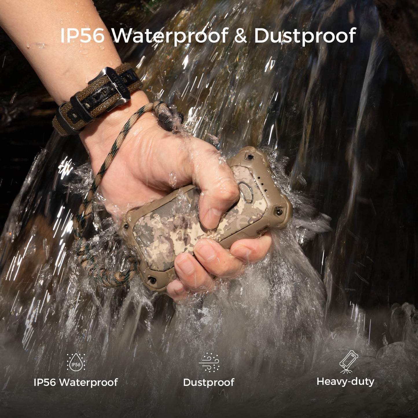 OCOOPA IP56 Waterproof Hand Warmers Rechargeable 10000mAh, Extra Heat Mode,16hrs Heat, Handwarmer with Torchlight, PD & QC Electric Hand Warmer, Winter Outdoor Gifts for Men Hunting Camping Hiking