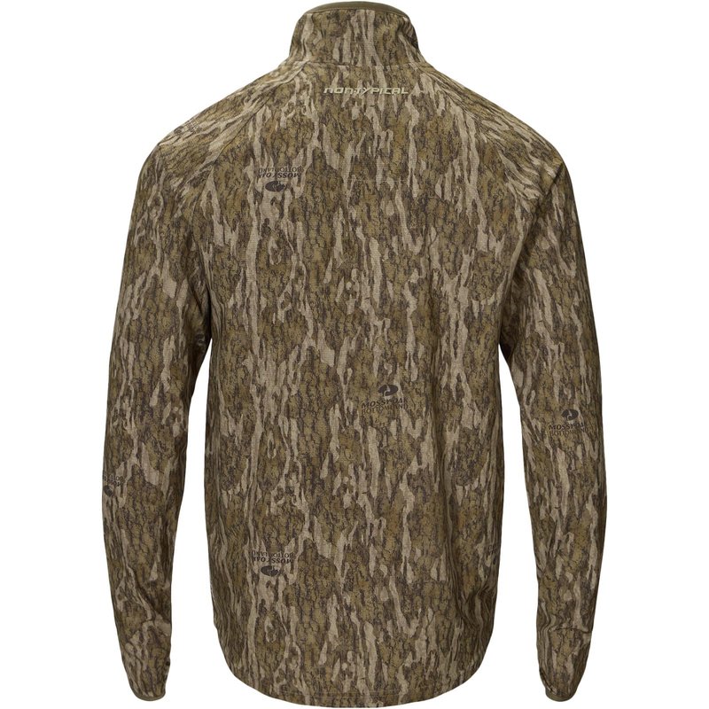 DRAKE WATERFOWL Men's Lightweight 1/2 Zip Pullover | Breathable DWR Hunting Layer w/Agion Active X2 & Zippered Chest Pocket, Bottomland, Large
