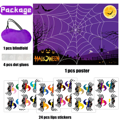 Halloween Pin The Tail Game Pin The Spider On The Web Game Halloween Party Games for kid Halloween Pin The Tail Halloween kid Party Outdoor Halloween Games for kid Halloween Party Activities,N/C-11