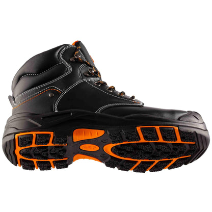Black Hammer Mens Leather Safety Boots S3 SRC HRO Steel Toe Cap Work Shoes Ankle Hiking 9972 (11 UK)