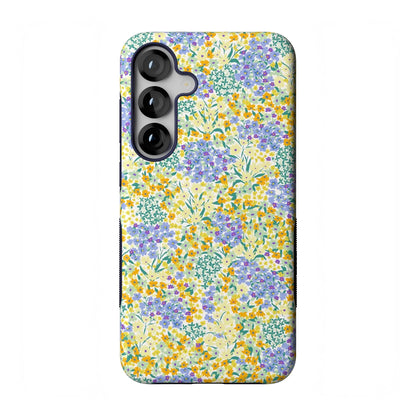 Casely Galaxy S25 Plus Case | Ink & Iris | Vintage Floral | Compatible with MagSafe | Bold Protective Design