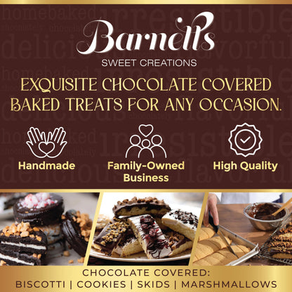 Barnetts Valentines Day Chocolate 24 Biscotti Gift Baskets Valentine, Gourmet Cookie Gifts Box for Him and Her Food Basket Delivery, Candy Basket Ideas for Wife, Husband, Women, Men, Girlfriend, Boyfriend,