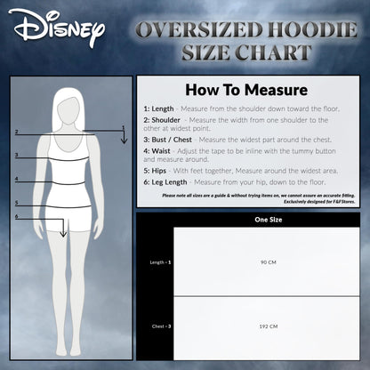 Disney Fleece Hoodie for Adults and Teenagers Oversized Hooded Poncho One Size - Stitch Gifts (Black Jack Skellington)