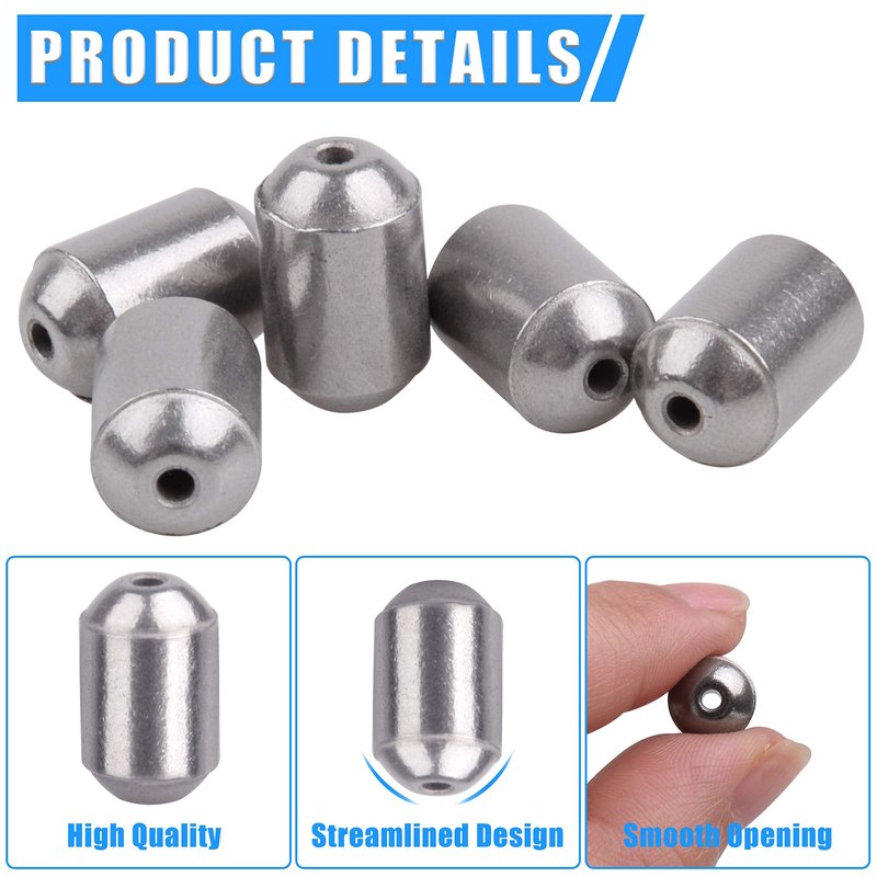 Fishing Weights Egg Sinkers Kit,42pcs Lead Free Fishing Weights Slip Sinkers for Fishing Lines Steel Barrel Weights for Freshwater Saltwater Bass Trout Walleye Fishing