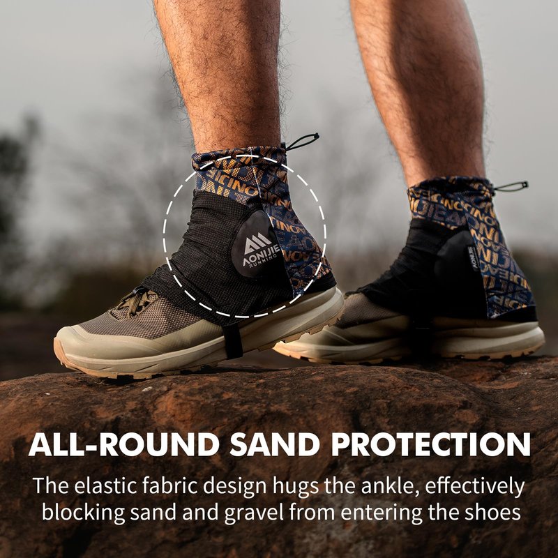 AONIJIE Ankle Gaiters for Hiking Boots, Leg Gaiters for Trail Running, Mountain Climbing | Shoe Boot Guard Gators for Men & Women