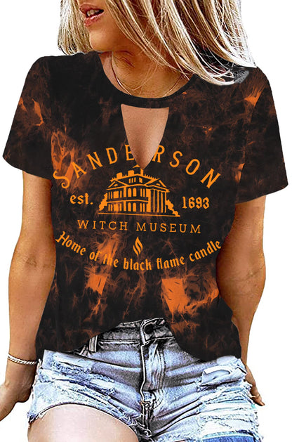 MAIHUN Halloween Shirt for Women Hocus Pocus Shirts Sanderson Sisters Scary Movies T Shirt Horror Squad Tee Tops