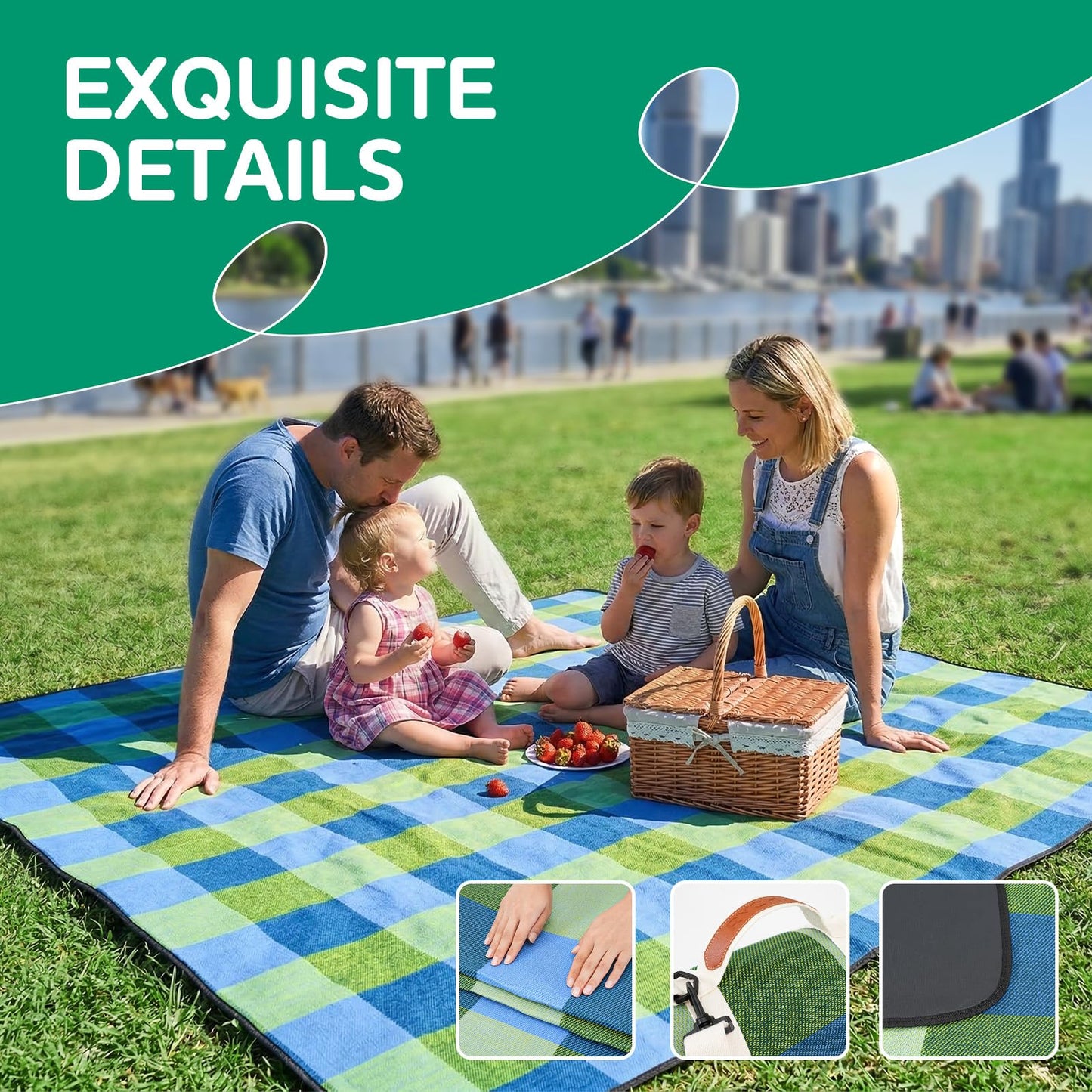 RYCHIC Extra Large Outdoor Picnic Blanket Camping Beach Mat Rug Mama Mommy Mom from Daughter Son Birthday Groom Bride Law Step Mom Stepmom Present Regalos para el día de Las Madres Mujer