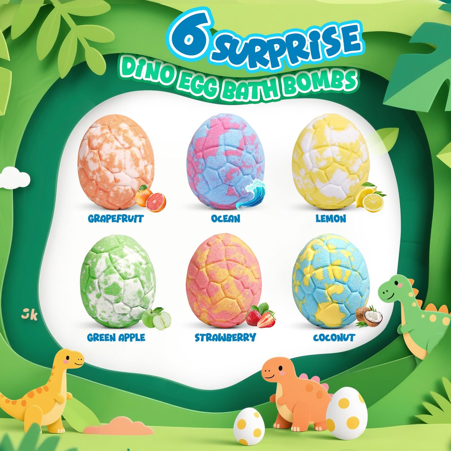 Bath Bombs for Kids with Dragon Toys Inside, Sanyi Dinosaur Toys Gifts for Kids 5-7, Dino Egg Fillers Bubble Bath Birthday Gifts for Boys Girls Toddler