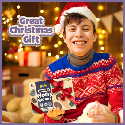 Fidget Toys Adults Sensory Stone: 8 Pack Texture Worry Stone for Kids Calming - Sensory Autism Toys for Anxiety Relief - Quiet Small Fidgets for Classroom Prizes