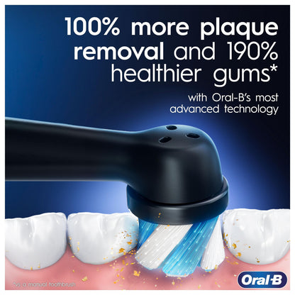 Oral-B iO8 2x Electric Toothbrushes For Adults, Gifts For Women / Men, App Connected Handles, 2 Toothbrush Heads & Travel Toothbrush Set, 6 Modes, 2 Pin UK Plug, Black & White, Oral B IO Toothbrush