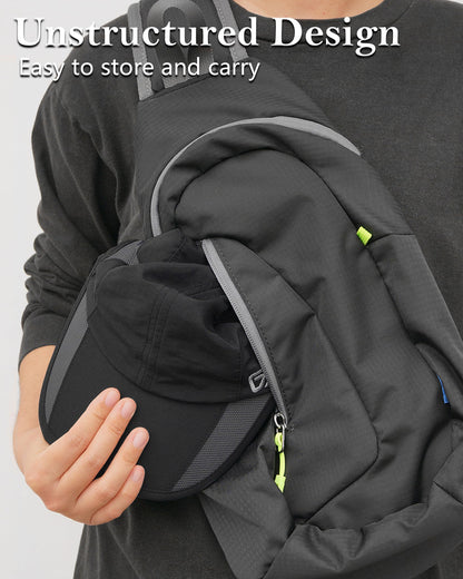 GADIEMKENSD Outdoor Running Hat Men's Cooling UPF50+ Womens Baseball Cap Sport Mesh Sun Hat Trucker Dad Hats Quick Dry Breathable Unstructured for Summer Camping Fishing Hiking Improved Black L